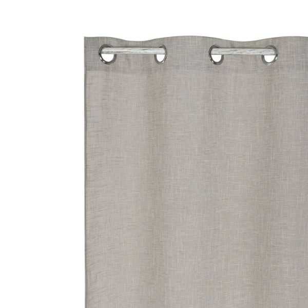 RIDEAU 8 ANNEAUX POLYESTER 140 X 260 CM BEIGE