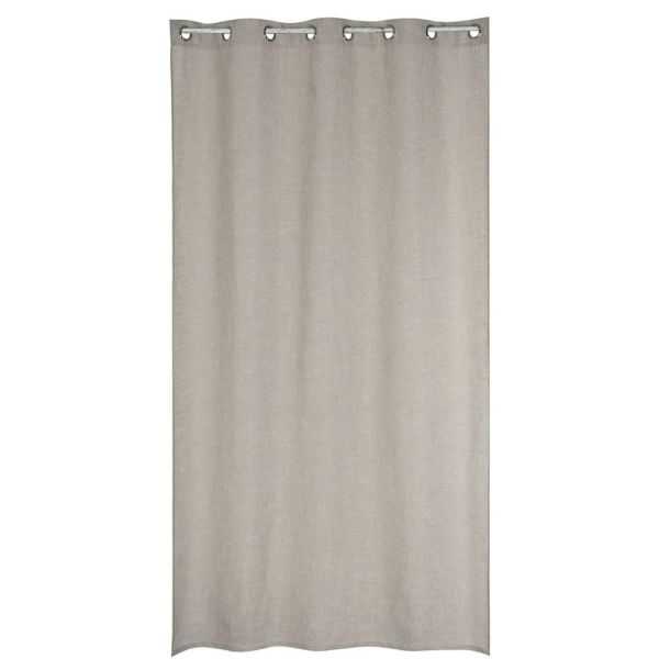 RIDEAU 8 ANNEAUX POLYESTER 140 X 260 CM BEIGE