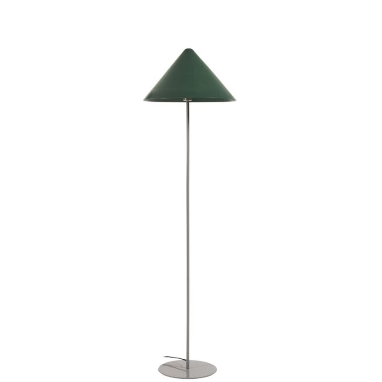 LÂMPADA DE PÉ VALENTINE 160 CM METAL VIDRO E BEGE