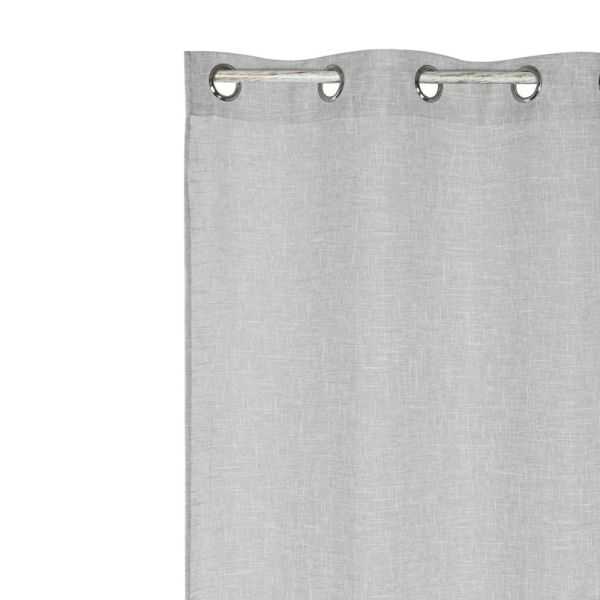 RIDEAU 8 ANNEAUX POLYESTER 140 X 260 CM GRIS