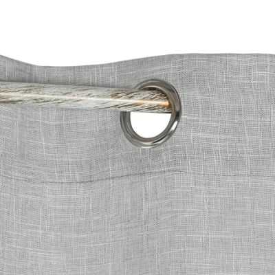 RIDEAU 8 ANNEAUX POLYESTER 140 X 260 CM GRIS 2