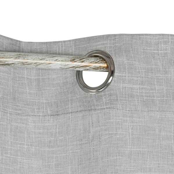 RIDEAU 8 ANNEAUX POLYESTER 140 X 260 CM GRIS