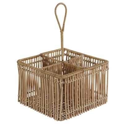 RANGE-COUVERTS 19 X 19 X 30 CM ROTIN ET FERMARRON