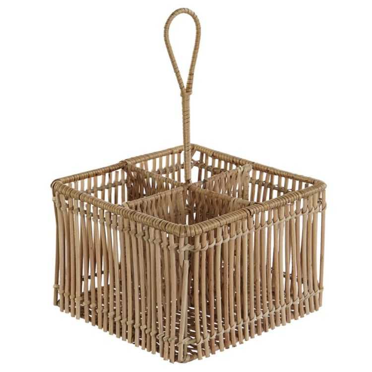 RANGE-COUVERTS 19 X 19 X 30 CM ROTIN ET FERMARRON