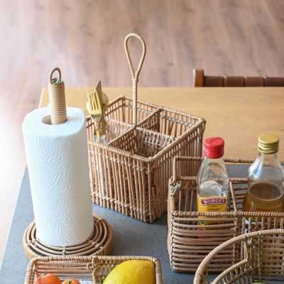 RANGE-COUVERTS 19 X 19 X 30 CM ROTIN ET FERMARRON 2