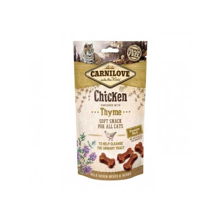 SNACK POUR CHAT POULET SEMI-HUMIDE AU THYM 50 GR