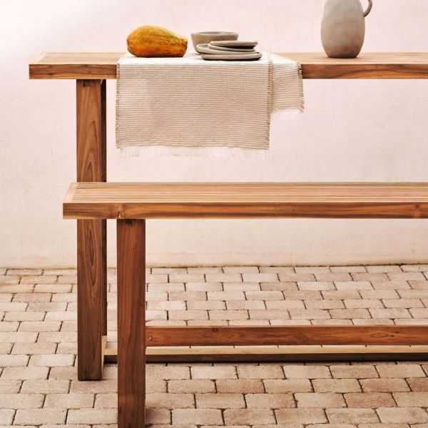 BANC HAUT CANADELL 130CM TECK MASSIF RECYCLE