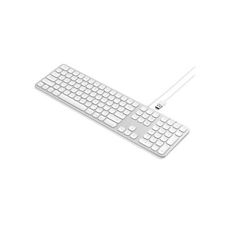 CLAVIER FILAIRE USB QWERTY ALU ARGENT