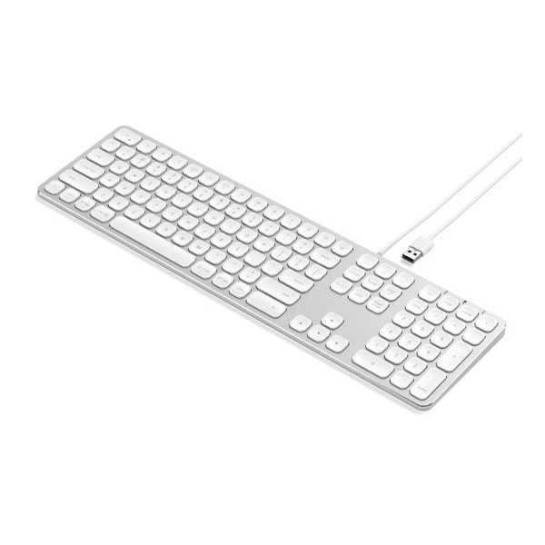 TECLADO USB QWERTY ALU PRATA COM FIO