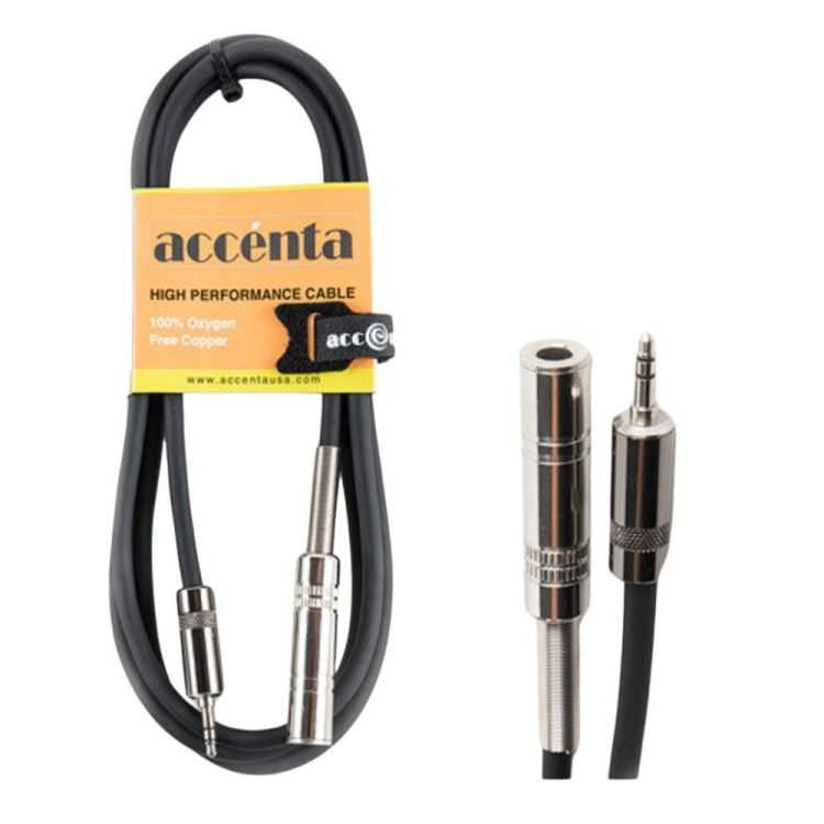 STEREO CABLE JACK 3.5MM MALE TO JACK ERS 6.5MM FEMALE 1.8M