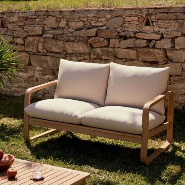 SACALETA SOFÁ 2 LUGARES 142 CM MADEIRA EUCALIPTO