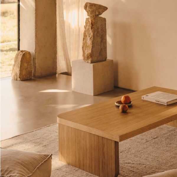 TABLE BASSE OAK 140 X 75 CM CHENE FINITION NATURELLE