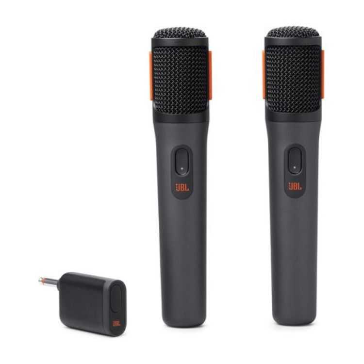 SET OF 2 BLACK PARTYBOX WIRELESS MICROPHONES