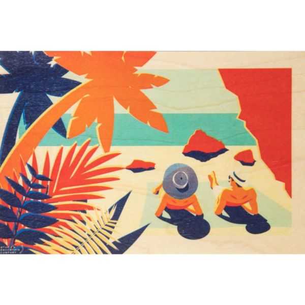 RIVIERA FARNIENTE WOOD GREETING CARD