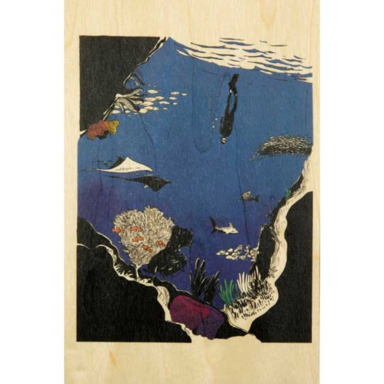 WOODEN KITE RIDE GREETING CARD