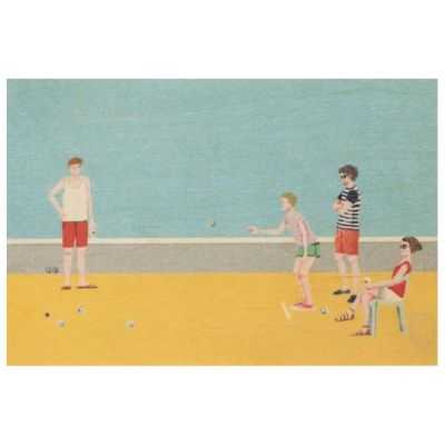 CARTE DE VOEUX FRANCE PETANQUE BOIS