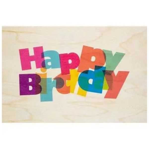 GREETING CARD 2 YA HAPPY BIRTHDAY WOOD