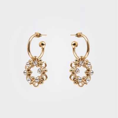 FLOW ERS BLOSSOM CRYSTAL EARRINGS (PAIR)