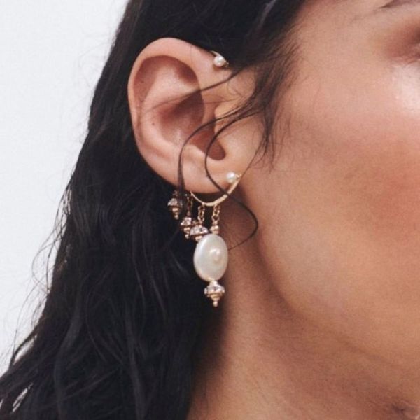 BOUCLE D OREILLES SANS PERCER PEARL GLOW