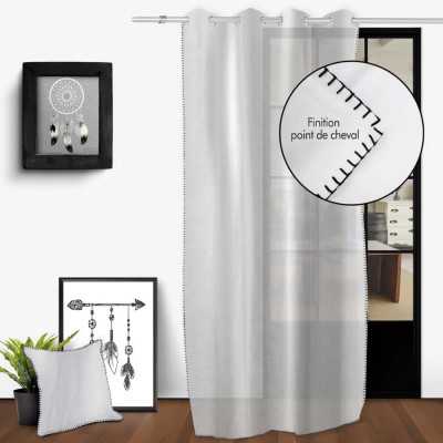 VOILE OEILLETS SPIRIT135X250 CM COTON LAVE