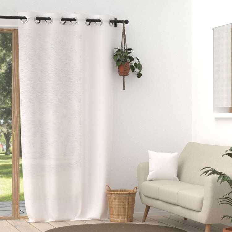 CORTINA OLHO TRANSPARENTE 135X250 CM LINHO