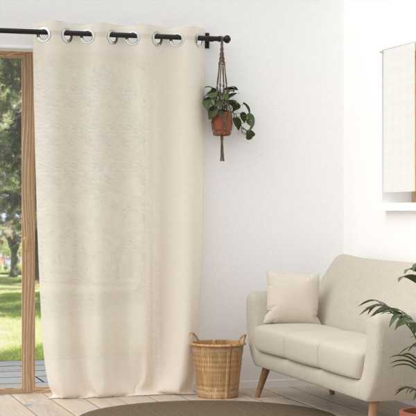 EYELET SHEER CURTAIN 135X250 CM LINEN