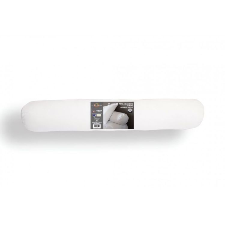TRAVERSIN ANTI-ACARIENS LUXE 160 CM BLANC