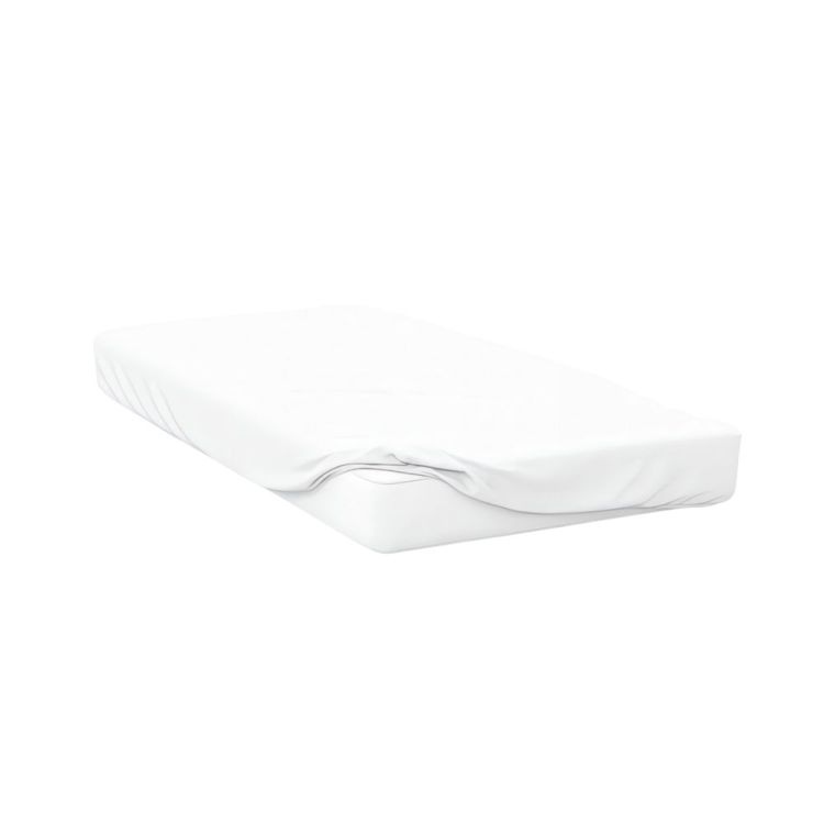 DRAP HOUSSE 57 FILS 90X190 CM UNI BLANC