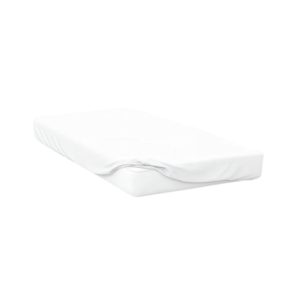 DRAP HOUSSE 57 FILS 90X190 CM UNI BLANC