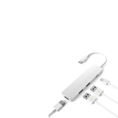 ADAPTATEUR USB-C MULTIPORT HDMI 4K, 2x USB 3.0 ARGENT 2