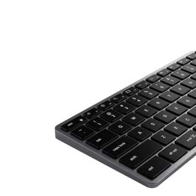 TECLADO CINZA ESPACIAL SLIM W3 COM FIO USB-C AZERTY 2