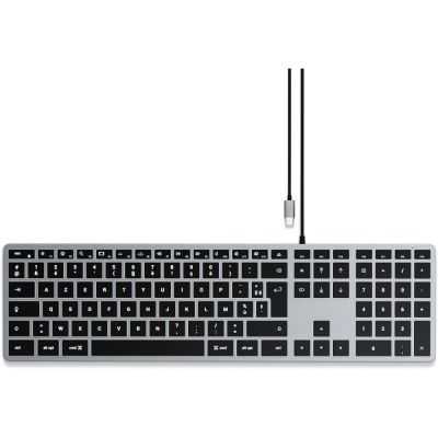 CLAVIER SLIM W3 FILAIRE USB-C AZERTY GRIS SIDERAL