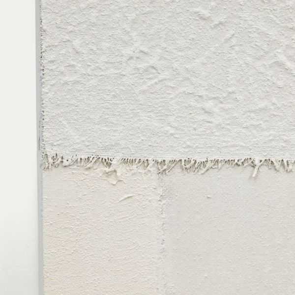 TABLEAUX PINEDA ABSTRAITS 30 X 40 CM BLANC X 2