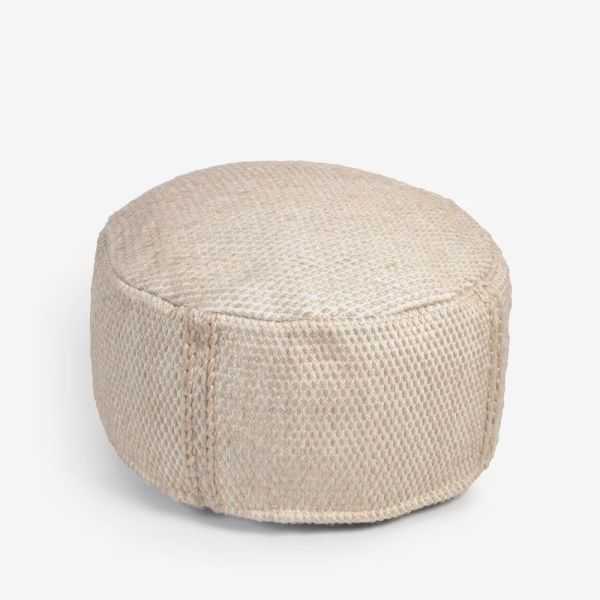 POUF ROND KAIE PET DIAMETRE 62 CM COTON BEIGE 
