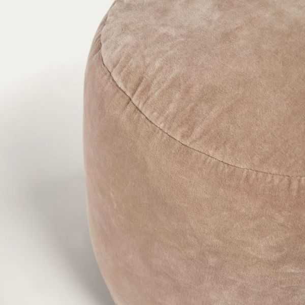 POUF REDONDO ANGÉLICA DIÂMETRO 45 CM ALGODÃO VELUDO