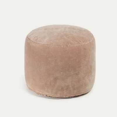 POUF ROND ANGELICA DIAMETRE 45 CM COTON EN VELOUR 2