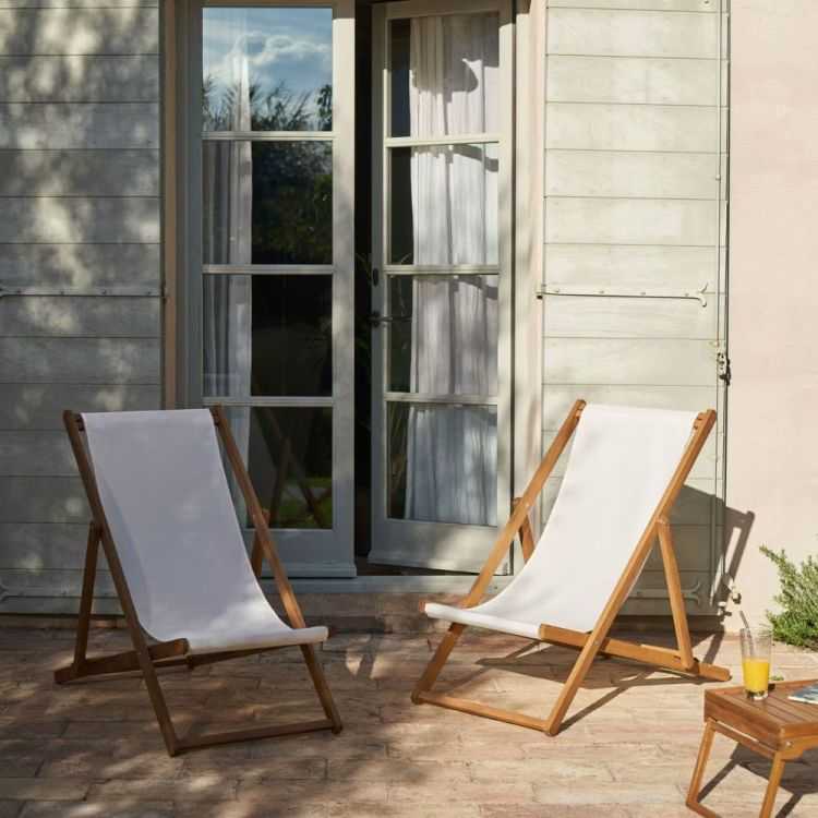 CHILIENNE DE JARDIN PLIANTE ADREDNA BOIS D'ACACIA