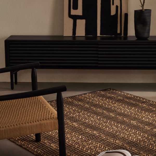 TAPIS SINTA JACQUARD 200 X 300 CM JUTE MARRON