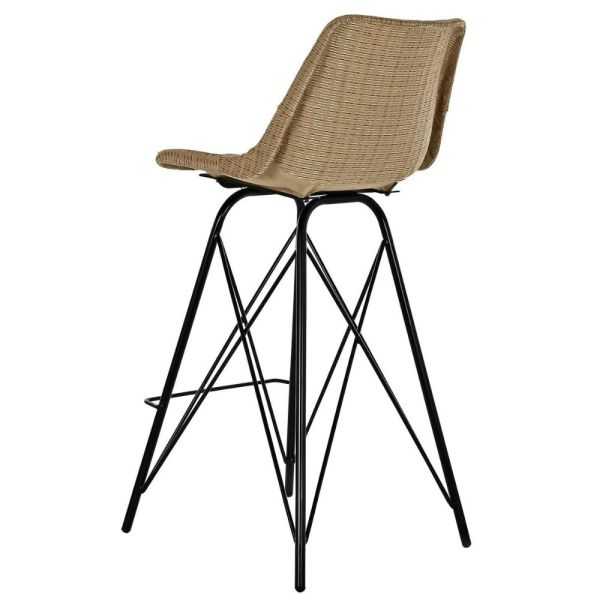 TABOURET METAL ROTIN 47 X 56 X 106 CM ROTIN NATUREL