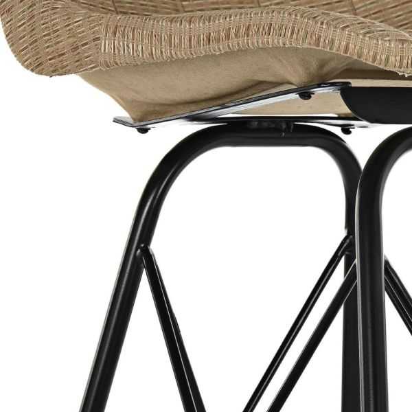 METAL RATTAN STOOL 47 X 56 X 106 CM NATURAL RATTAN
