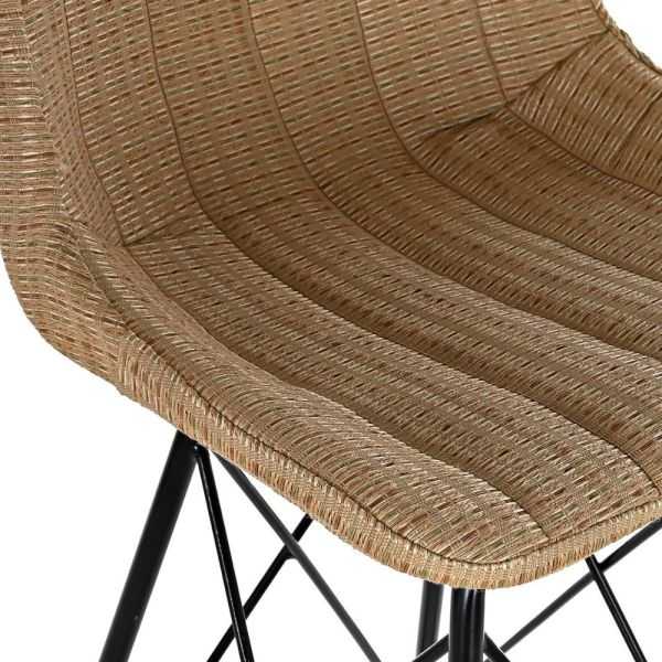 METAL RATTAN STOOL 47 X 56 X 106 CM NATURAL RATTAN
