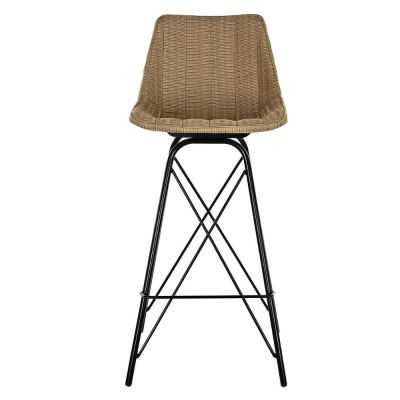 TABOURET METAL ROTIN 47 X 56 X 106 CM ROTIN NATUREL