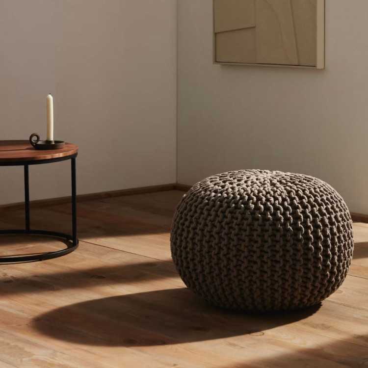 CHLOE DIA ROUND POUF 50 CM COTTON *