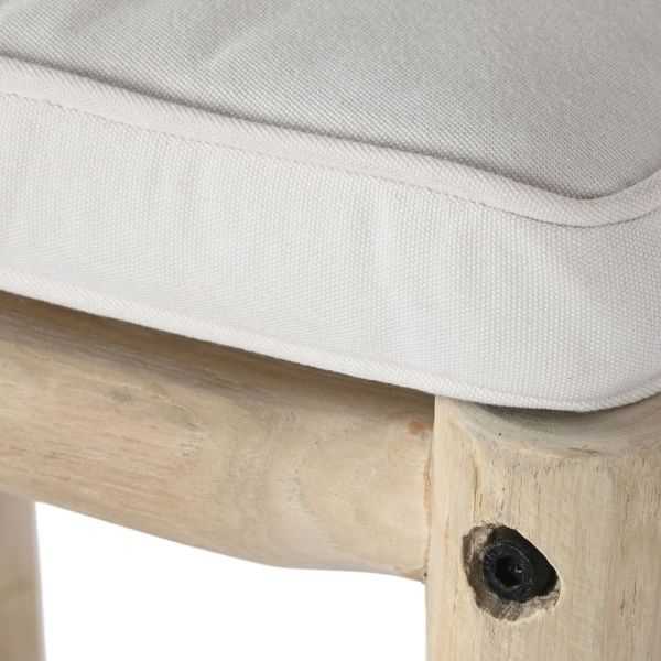 STOOL 50 X 50 X 102 CM TEAK POLYESTER NATURAL