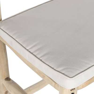 STOOL 50 X 50 X 102 CM TEAK POLYESTER NATURAL 2