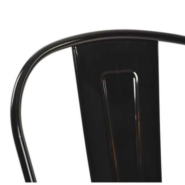 CHAISE METAL 45 X 48 X 86 CM EMPILABLE NOIR