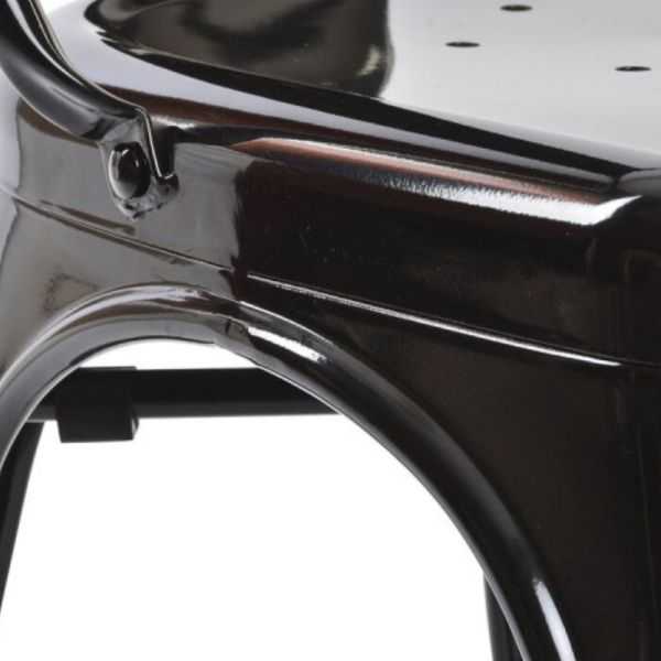 CHAISE METAL 45 X 48 X 86 CM EMPILABLE NOIR