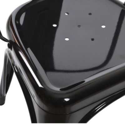 CHAISE METAL 45 X 48 X 86 CM EMPILABLE NOIR 2