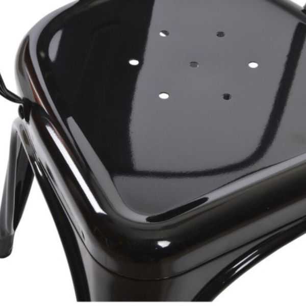 CHAISE METAL 45 X 48 X 86 CM EMPILABLE NOIR