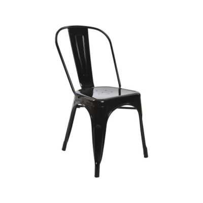 CHAISE METAL 45 X 48 X 86 CM EMPILABLE NOIR